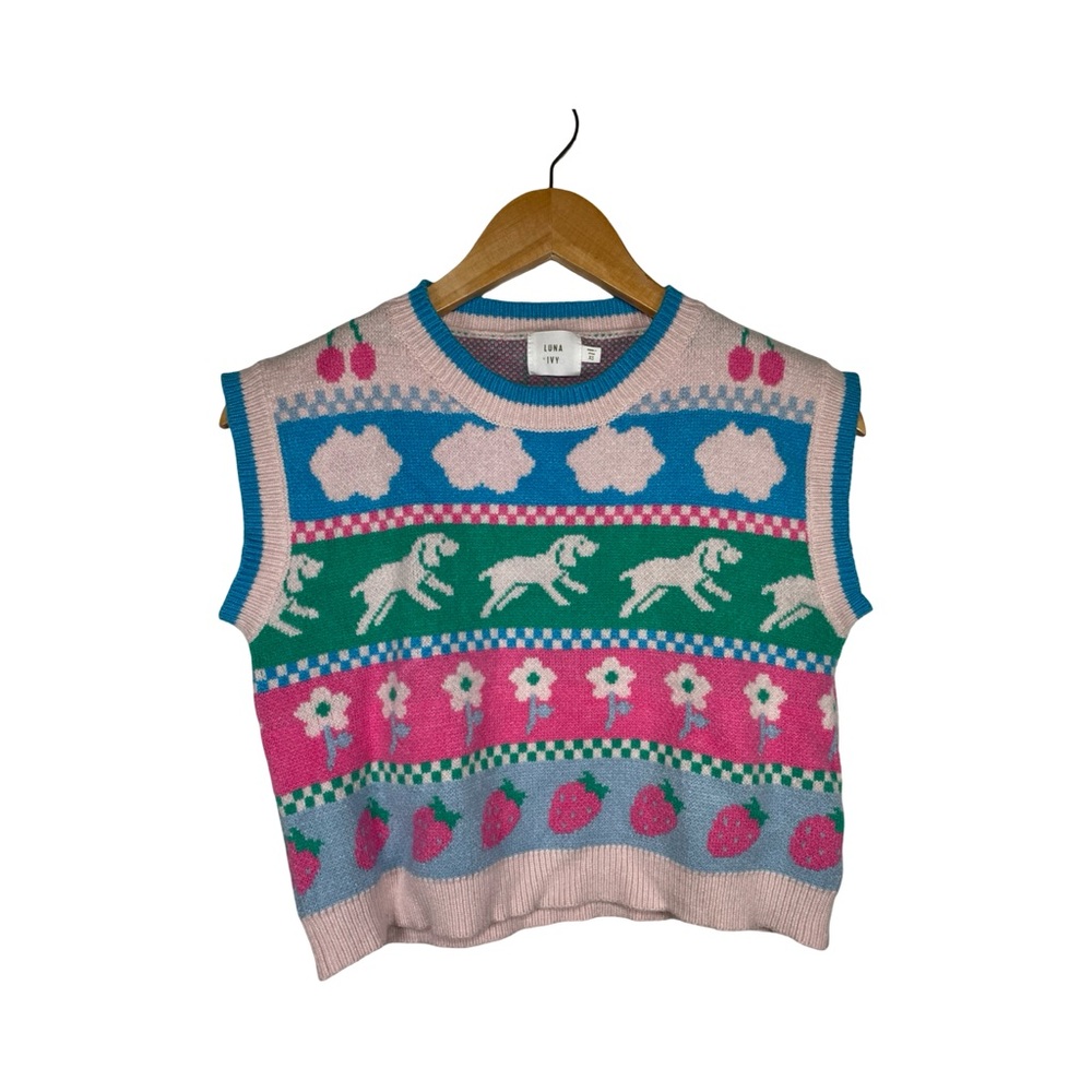 Luna Ivy vintage sweater vest XS 054 - Picture 2 of 4